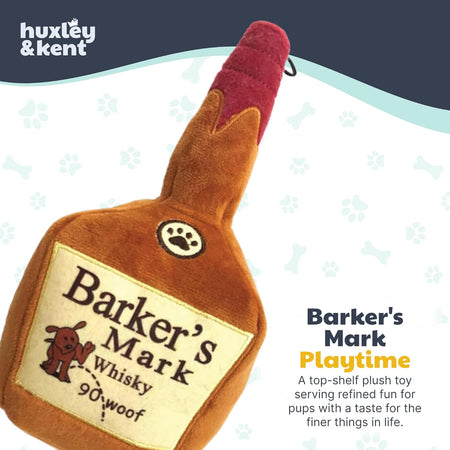 H&K for Dogs Power Plush | Barker'S Mark (Large) | Funny Dog Toy | Dog Toy with Squeaker | Dog Gift | Fun, Durable, and Safe | Squeaky Dog Toy