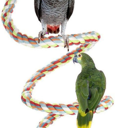 Bird Perch, Large Parrot Toys 63 Inch Climbing Rope Bungee Bird Toys