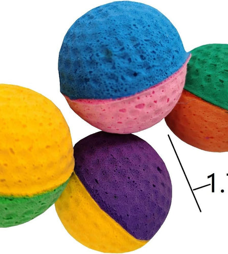 Cat Foam Ball Cat Sponge Ball Toy Cat Soccer Ball Toy (Two Color Pet Ball)