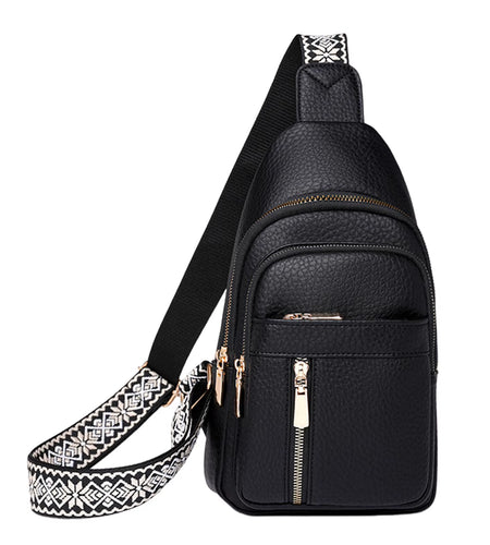 UrbanChic Crossbody – Waterproof PU Leather Chest & Shoulder Bag for Women on the Go