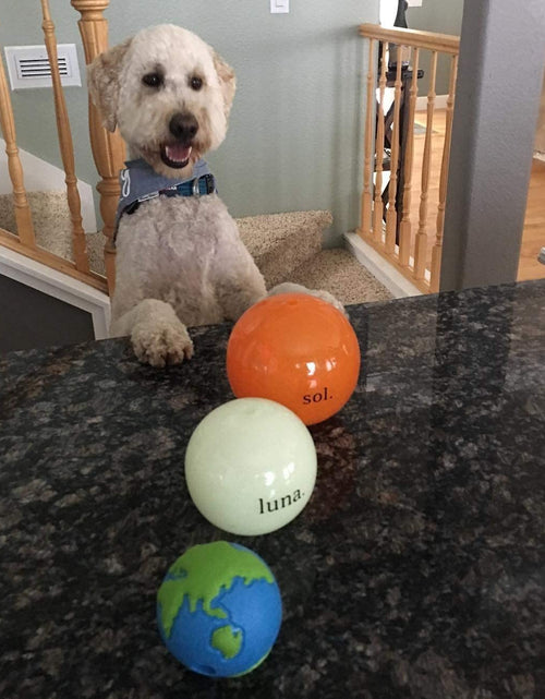 Load image into Gallery viewer, Orbee-Tuff Planet Ball Blue/Green Treat-Dispensing Dog Toy, Medium
