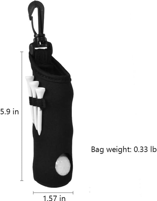 Load image into Gallery viewer, 2 Pack Golf Ball Carry Bag Golf Tee Holder Pouch with Light Weight Hook Portable Golf Ball Storage Bag for 3 Golf Ball 3 Tees
