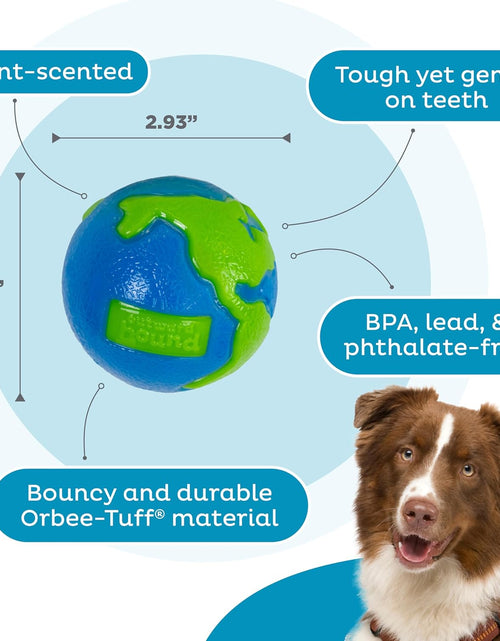 Load image into Gallery viewer, Orbee-Tuff Planet Ball Blue/Green Treat-Dispensing Dog Toy, Medium

