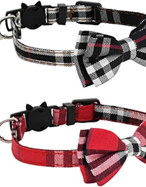 Load image into Gallery viewer, 2 Pack/Set Cat Collar Breakaway with Cute  and Bell for Kitty and Some Puppies, Adjustable from 7.8-10.5 Inch
