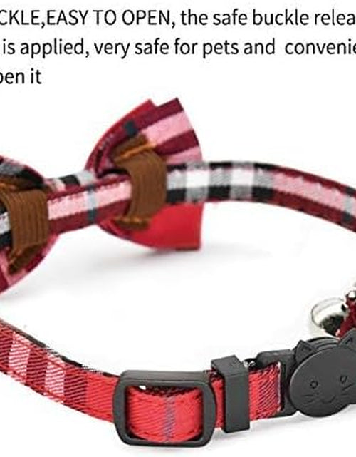 Load image into Gallery viewer, 2 Pack/Set Cat Collar Breakaway with Cute  and Bell for Kitty and Some Puppies, Adjustable from 7.8-10.5 Inch
